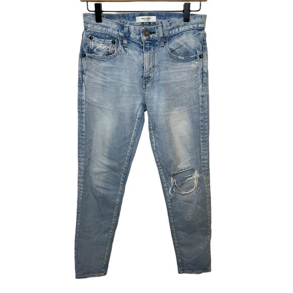 Moussy Vintage Vivian Skinny Jean Distressed In Light Wash Cropped Japan Size 25 - Picture 6 of 16